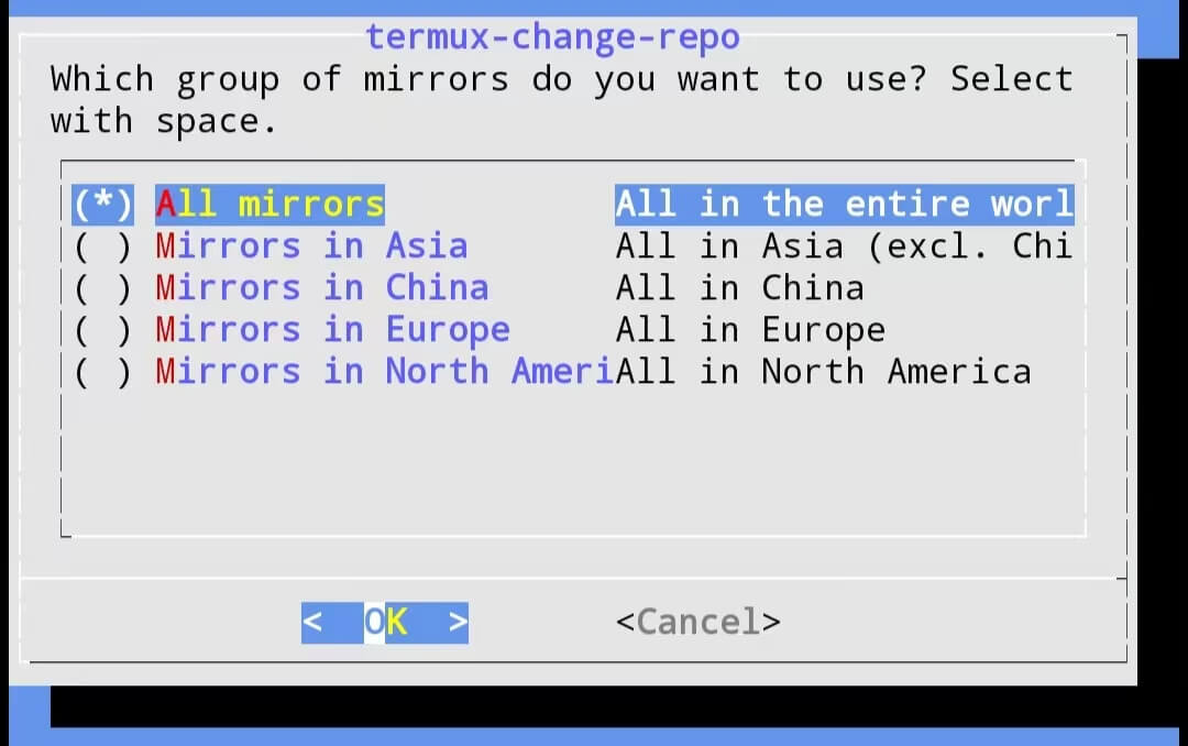 change termux repo